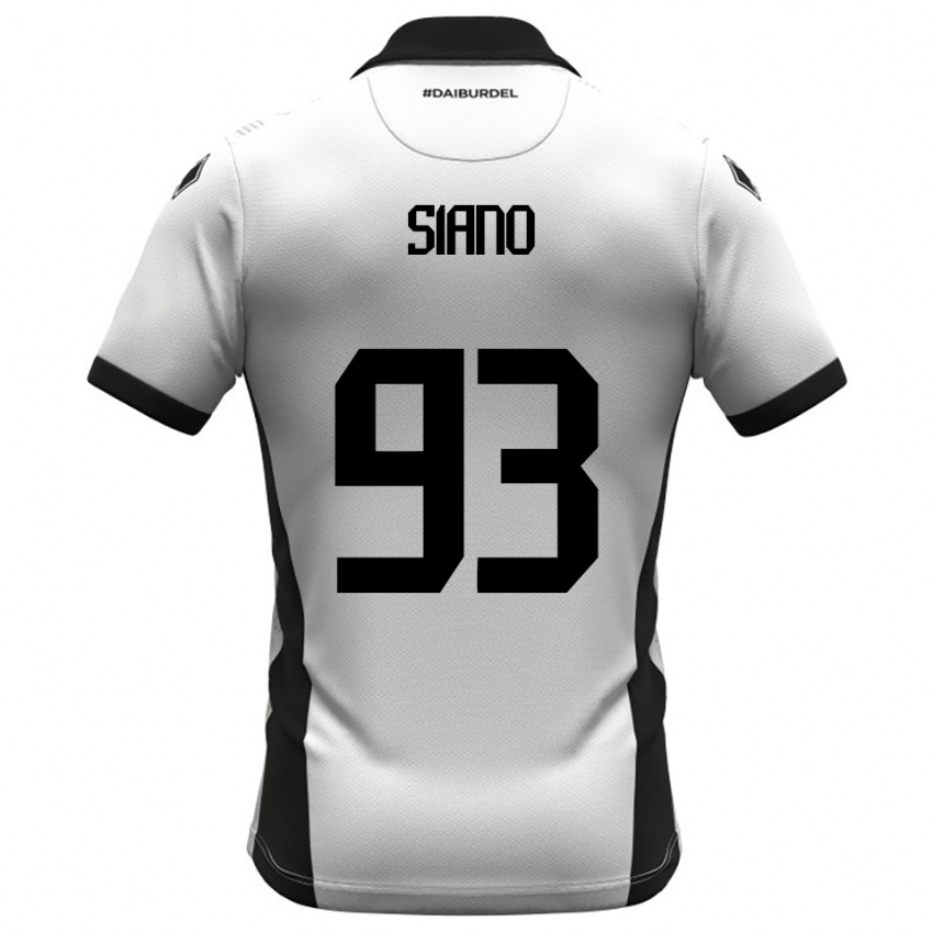נשים אלסנדרו סיאנו #93 לבן שחור כתום ג'רזי ביתית 2025/26 חולצה קצרה