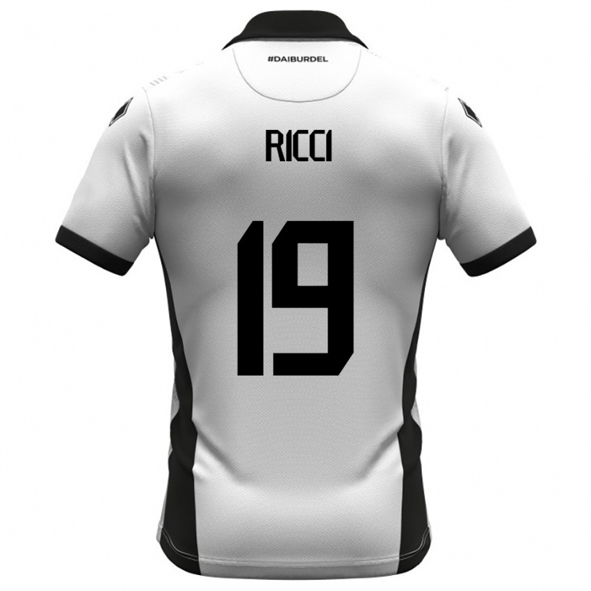 נשים Gabriele Ricci #19 לבן שחור כתום ג'רזי ביתית 2025/26 חולצה קצרה