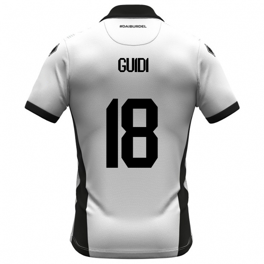 נשים Matteo Guidi #18 לבן שחור כתום ג'רזי ביתית 2025/26 חולצה קצרה