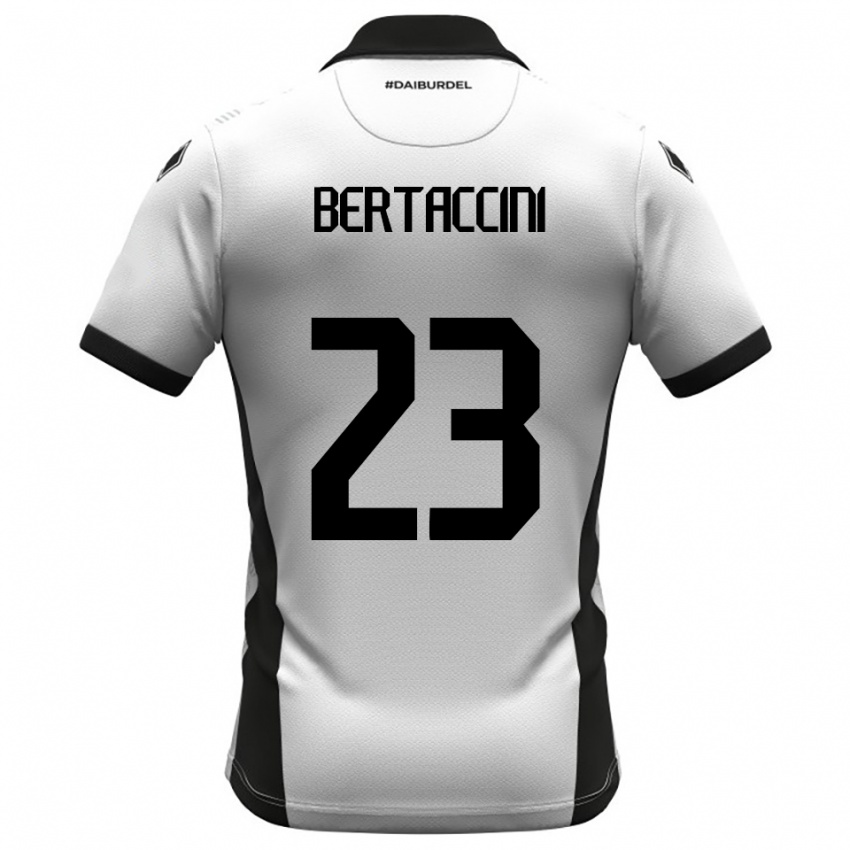 נשים פיליפו ברטאצ׳יני #23 לבן שחור כתום ג'רזי ביתית 2025/26 חולצה קצרה