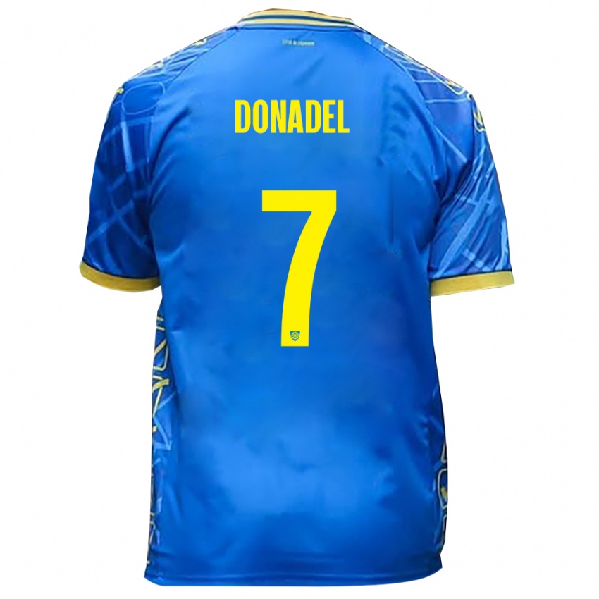 נשים Tommaso Donadel #7 כחול שמיים צהוב ג'רזי ביתית 2025/26 חולצה קצרה