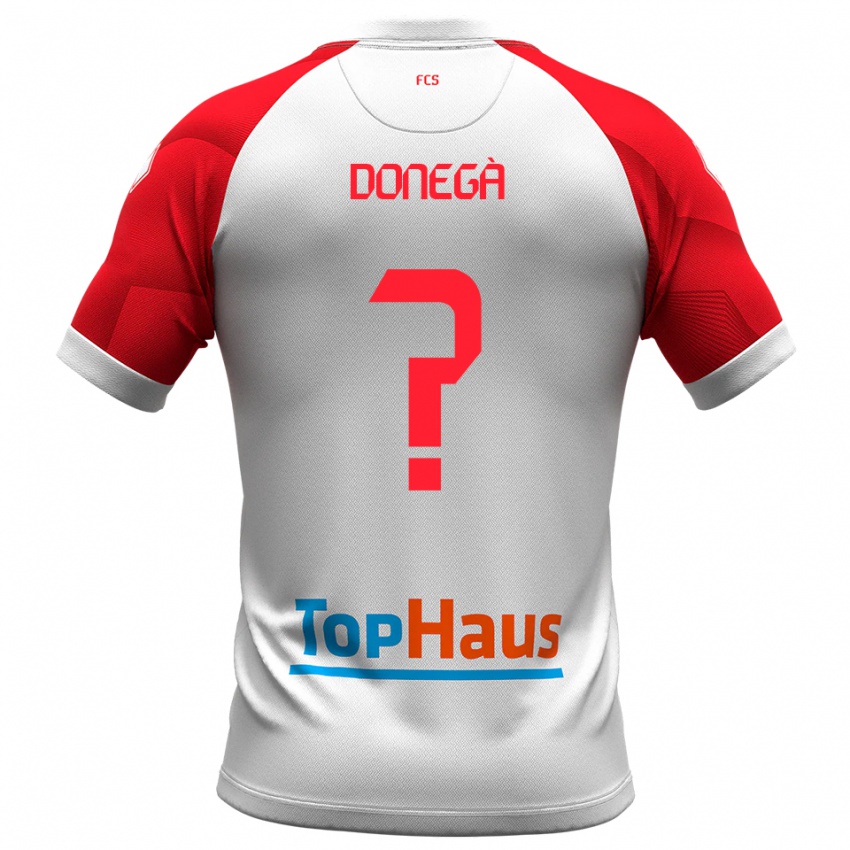 נשים Gerald Donegà #0 לבן אדום ג'רזי ביתית 2025/26 חולצה קצרה