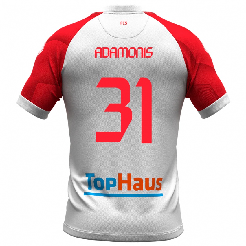 נשים מריוס אדמוניס #31 לבן אדום ג'רזי ביתית 2025/26 חולצה קצרה