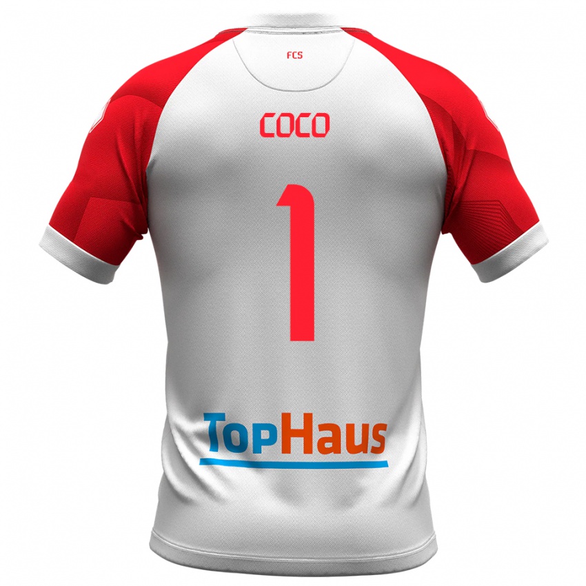 נשים Lorenzo Coco #1 לבן אדום ג'רזי ביתית 2025/26 חולצה קצרה