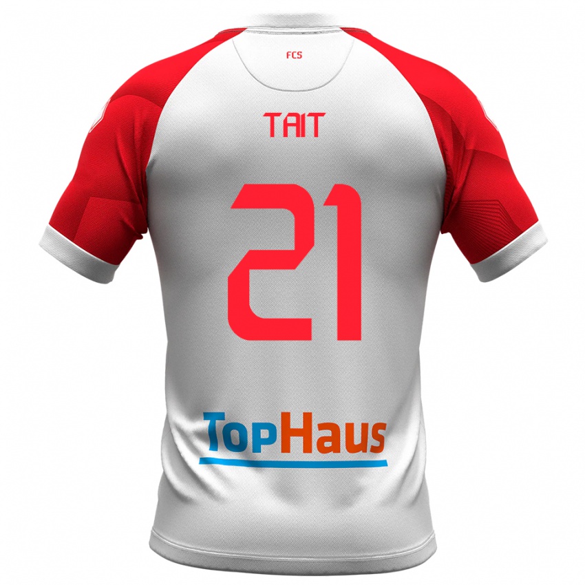 נשים פביאן טייט #21 לבן אדום ג'רזי ביתית 2025/26 חולצה קצרה