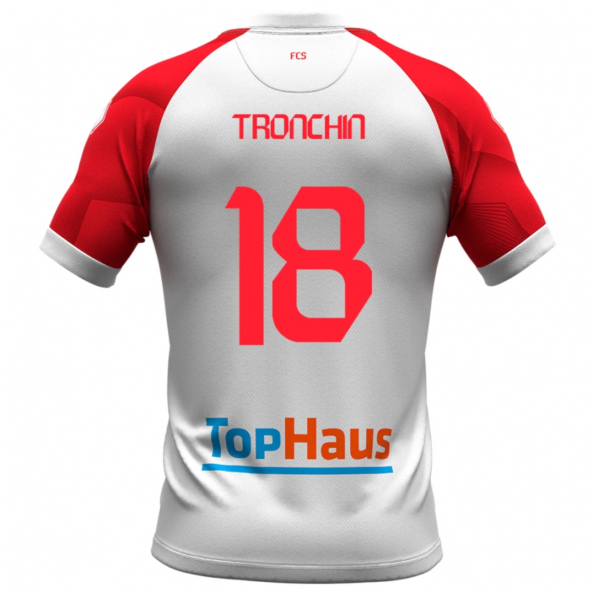 נשים סימונה טרונקין #18 לבן אדום ג'רזי ביתית 2025/26 חולצה קצרה