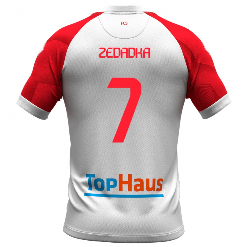 נשים קארים זדאדקה #7 לבן אדום ג'רזי ביתית 2025/26 חולצה קצרה