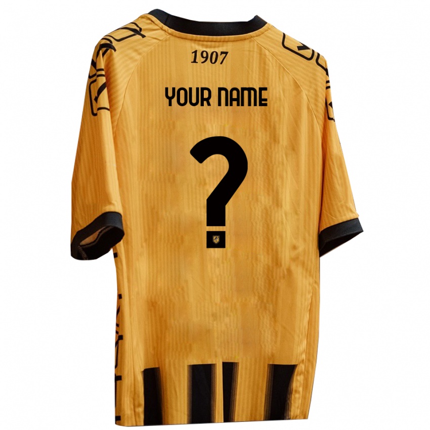 נשים השם שלך #0 צהוב שחור ג'רזי ביתית 2025/26 חולצה קצרה