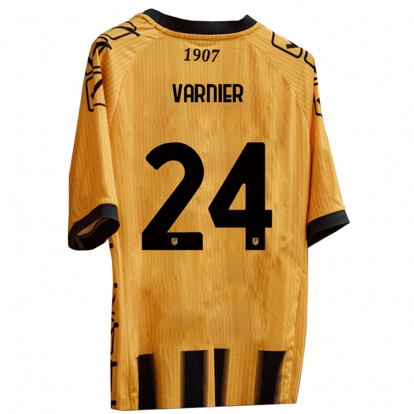 נשים מרקו ורניאר #24 צהוב שחור ג'רזי ביתית 2025/26 חולצה קצרה