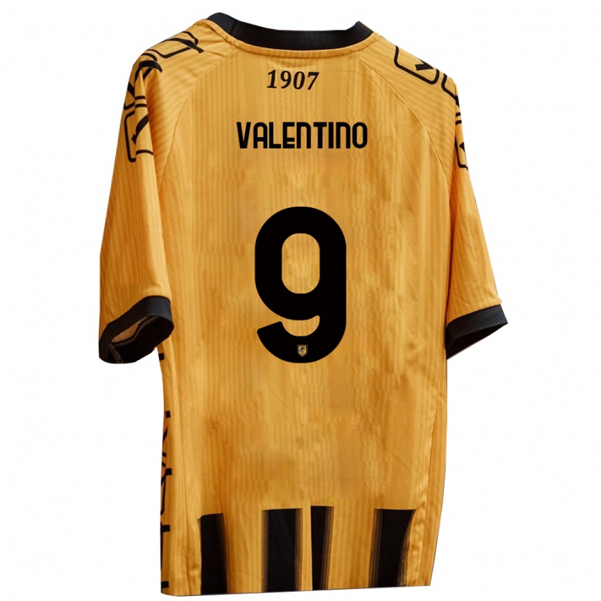 נשים Antonio Valentino #9 צהוב שחור ג'רזי ביתית 2025/26 חולצה קצרה