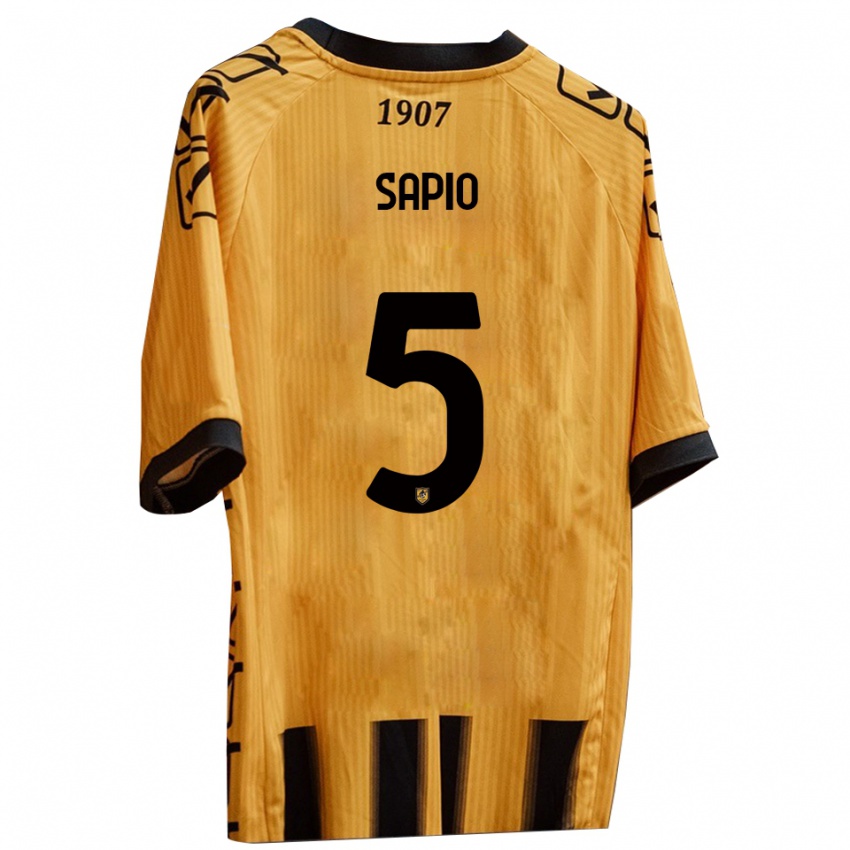 נשים ג׳קופו סאפיו #5 צהוב שחור ג'רזי ביתית 2025/26 חולצה קצרה