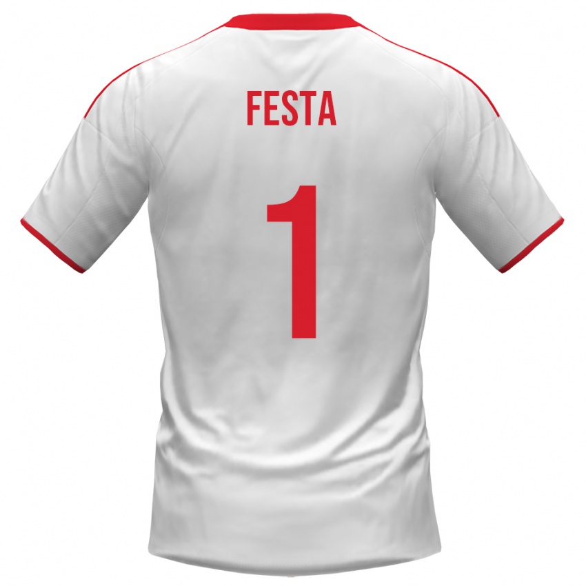 נשים מרקו פסטה #1 לבן אדום ג'רזי ביתית 2025/26 חולצה קצרה