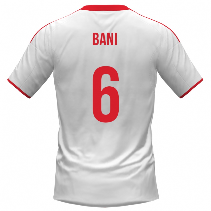 נשים כריסטיאנו באני #6 לבן אדום ג'רזי ביתית 2025/26 חולצה קצרה