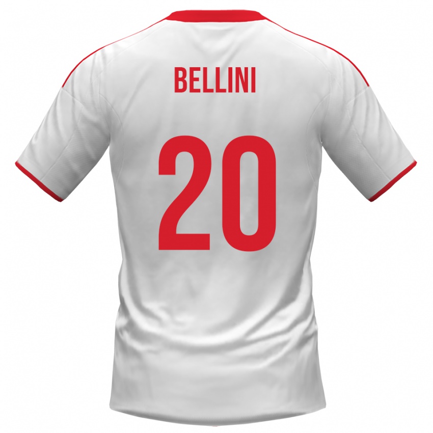 נשים מתיה בליני #20 לבן אדום ג'רזי ביתית 2025/26 חולצה קצרה