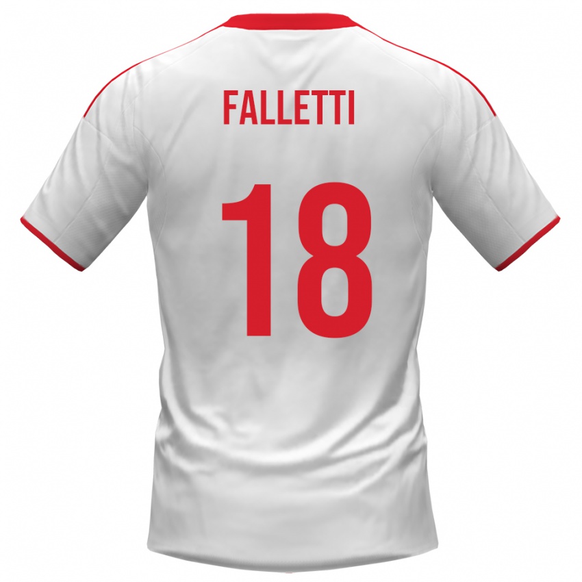 נשים סזאר פאלטי #18 לבן אדום ג'רזי ביתית 2025/26 חולצה קצרה
