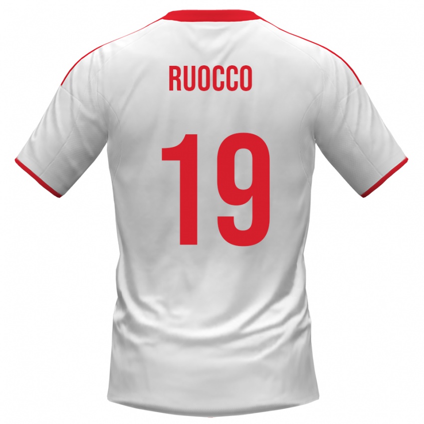 נשים פרנצ׳סקו רווקו #19 לבן אדום ג'רזי ביתית 2025/26 חולצה קצרה
