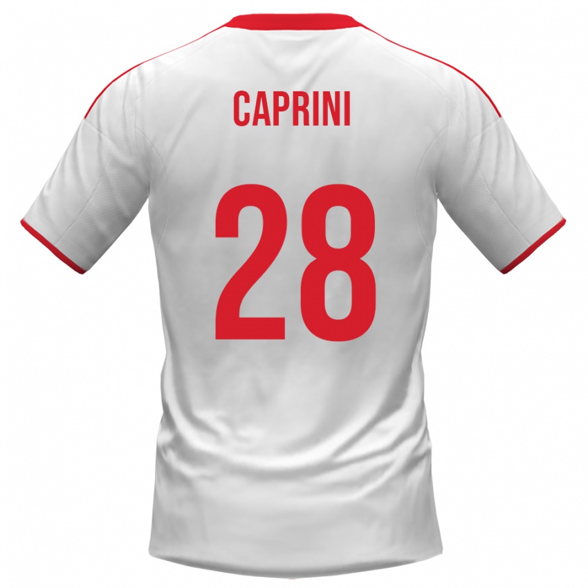 נשים מאט דניאל קפריני #28 לבן אדום ג'רזי ביתית 2025/26 חולצה קצרה