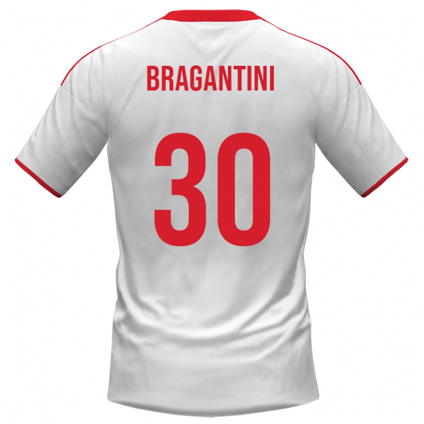 נשים Davide Bragantini #30 לבן אדום ג'רזי ביתית 2025/26 חולצה קצרה