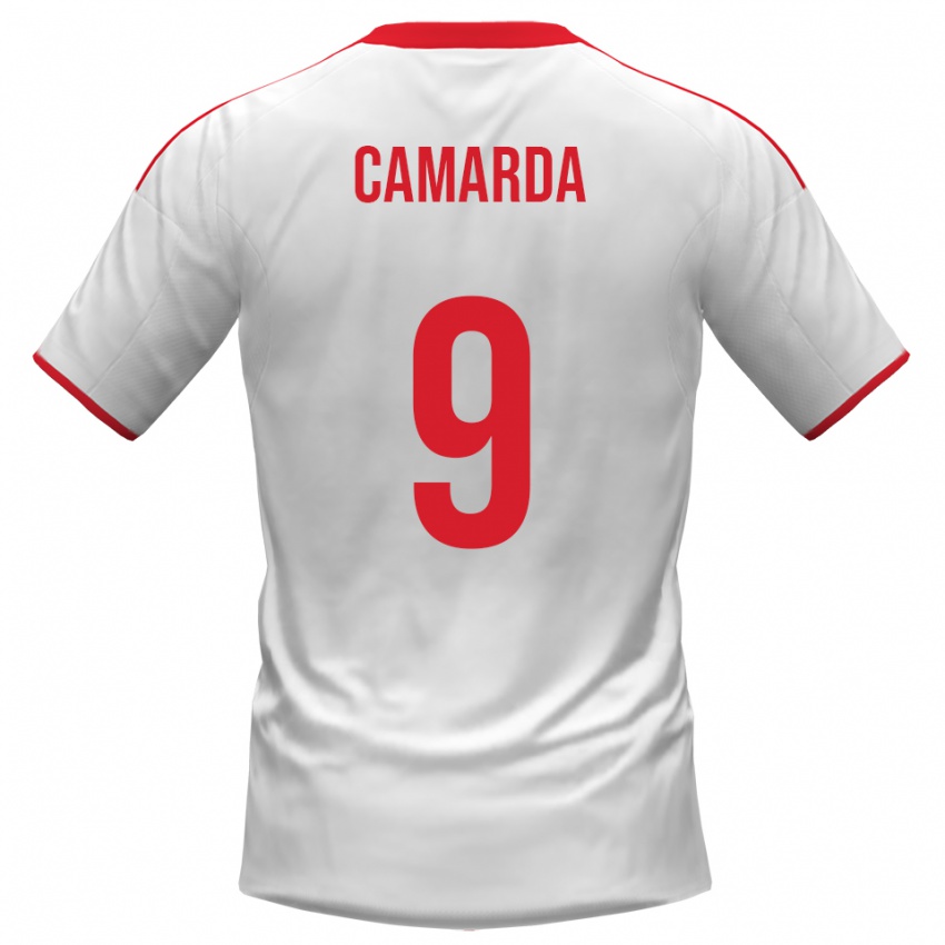 נשים Nicolò Camarda #9 לבן אדום ג'רזי ביתית 2025/26 חולצה קצרה