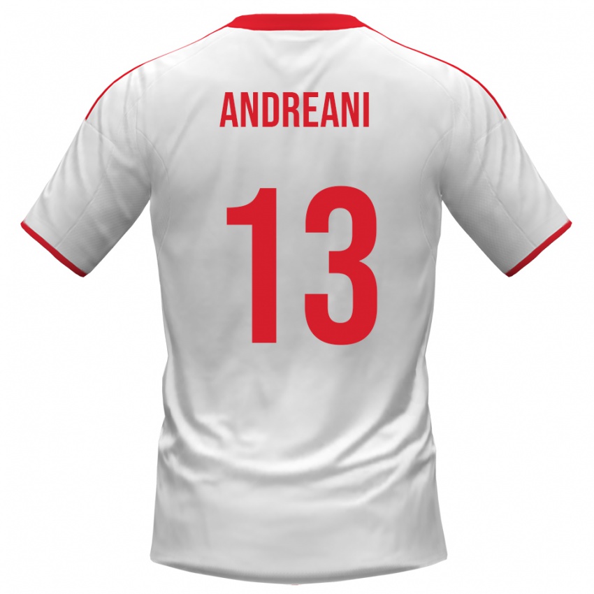 נשים Pietro Andreani #13 לבן אדום ג'רזי ביתית 2025/26 חולצה קצרה