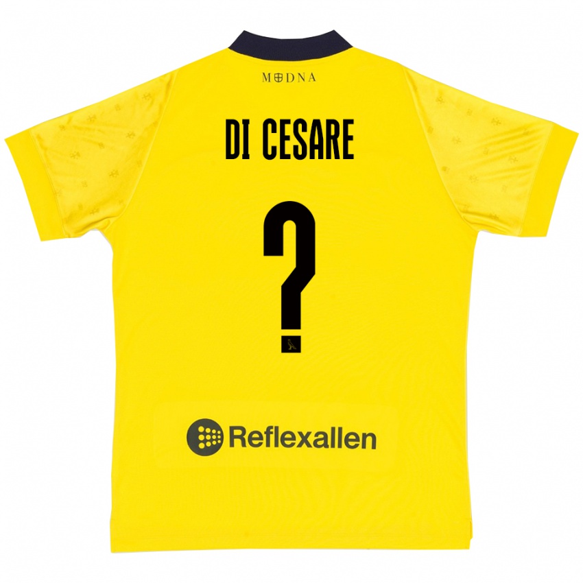 נשים Gabriele Di Cesare #0 צהוב כחול נייבי ג'רזי ביתית 2025/26 חולצה קצרה