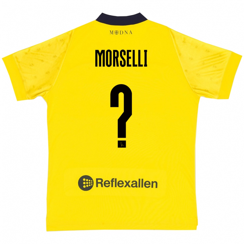 נשים Gabriele Morselli #0 צהוב כחול נייבי ג'רזי ביתית 2025/26 חולצה קצרה