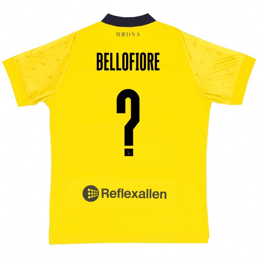 נשים Raffaele Bellofiore #0 צהוב כחול נייבי ג'רזי ביתית 2025/26 חולצה קצרה