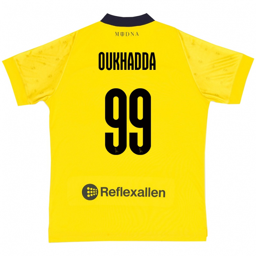 נשים Shady Oukhadda #99 צהוב כחול נייבי ג'רזי ביתית 2025/26 חולצה קצרה