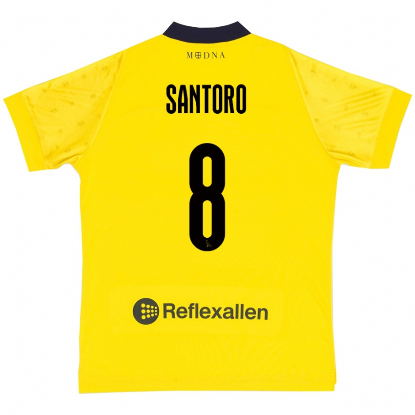 נשים Simone Santoro #8 צהוב כחול נייבי ג'רזי ביתית 2025/26 חולצה קצרה