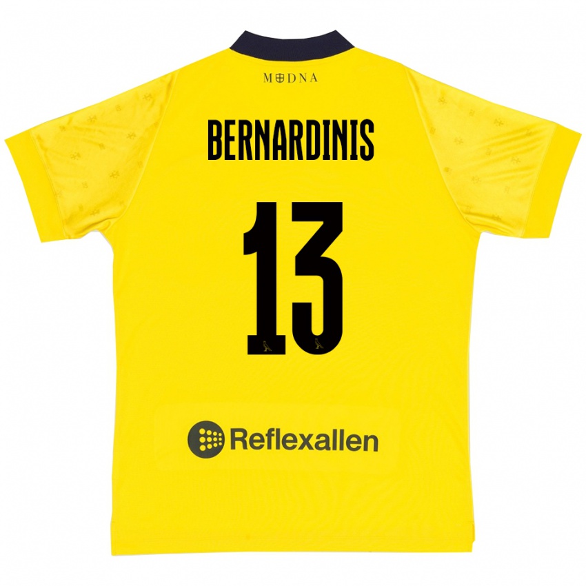 נשים Riccardo Bernardinis #13 צהוב כחול נייבי ג'רזי ביתית 2025/26 חולצה קצרה