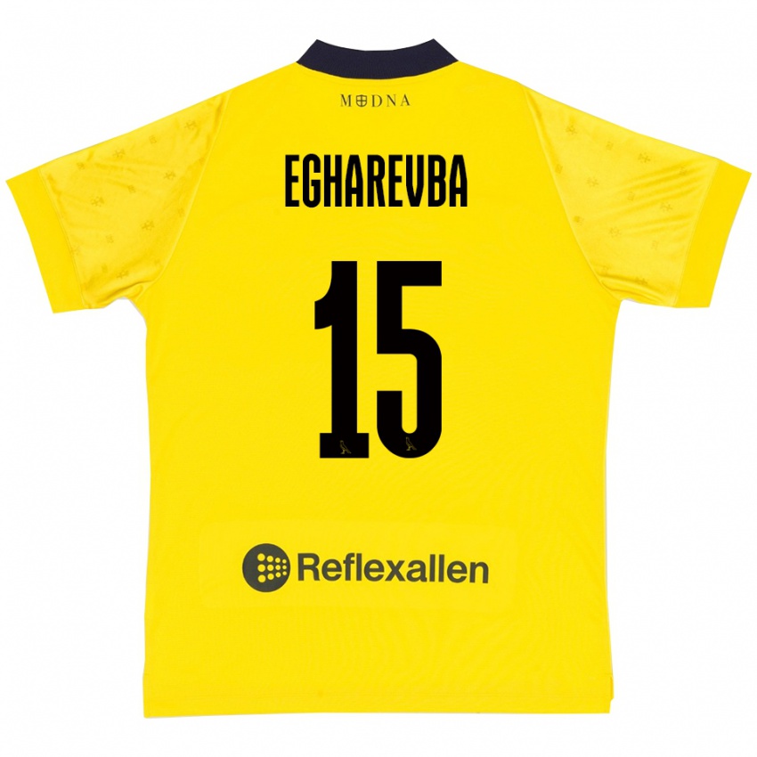 נשים Treasure Egharevba #15 צהוב כחול נייבי ג'רזי ביתית 2025/26 חולצה קצרה
