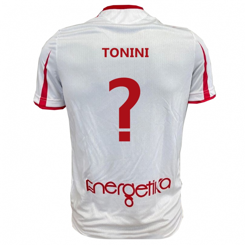 נשים Simone Tonini #0 לבן אדום ג'רזי ביתית 2025/26 חולצה קצרה