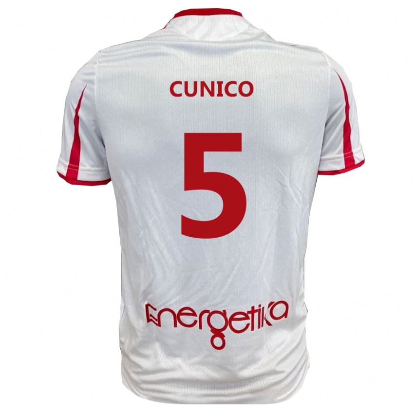 נשים לורנזו קוניקו #5 לבן אדום ג'רזי ביתית 2025/26 חולצה קצרה