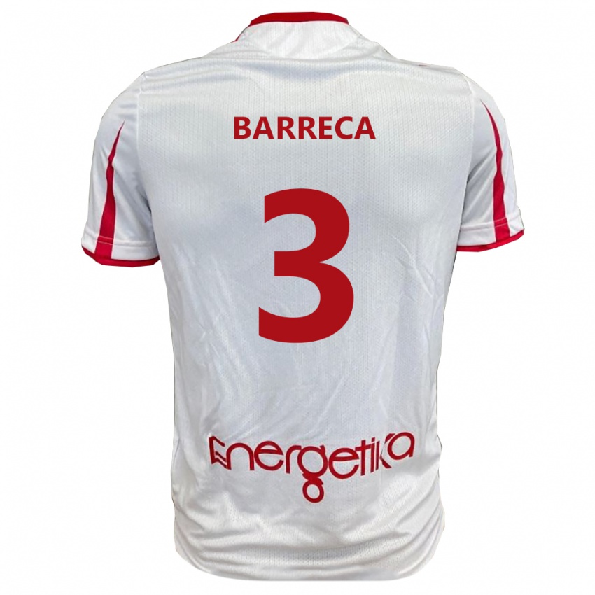 נשים אנטוניו בארקה #3 לבן אדום ג'רזי ביתית 2025/26 חולצה קצרה