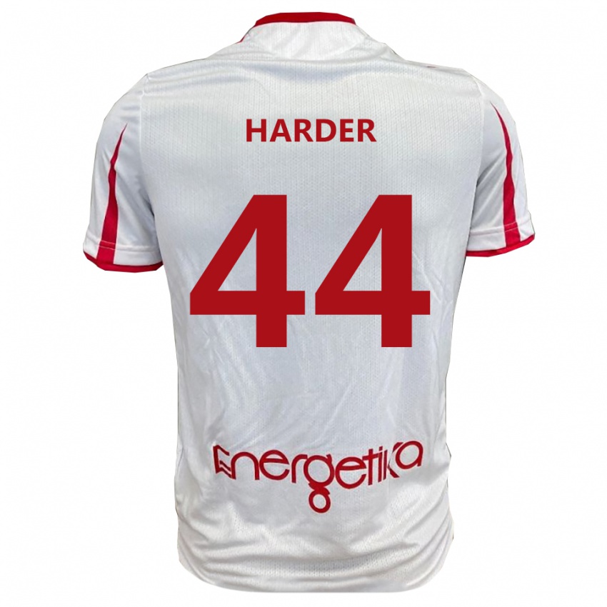 נשים יונס הארדר #44 לבן אדום ג'רזי ביתית 2025/26 חולצה קצרה
