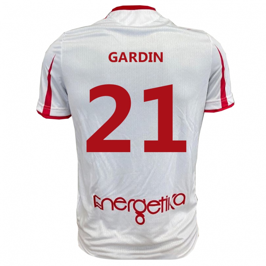 נשים Mattia Gardin #21 לבן אדום ג'רזי ביתית 2025/26 חולצה קצרה