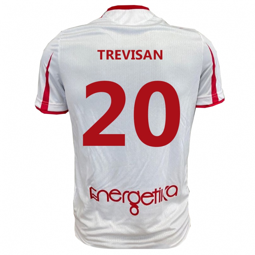 נשים Francesco Trevisan #20 לבן אדום ג'רזי ביתית 2025/26 חולצה קצרה