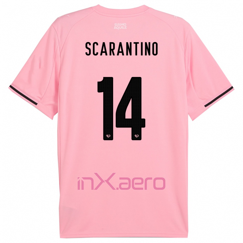 נשים Giorgio Scarantino #14 ורוד שחור ג'רזי ביתית 2025/26 חולצה קצרה
