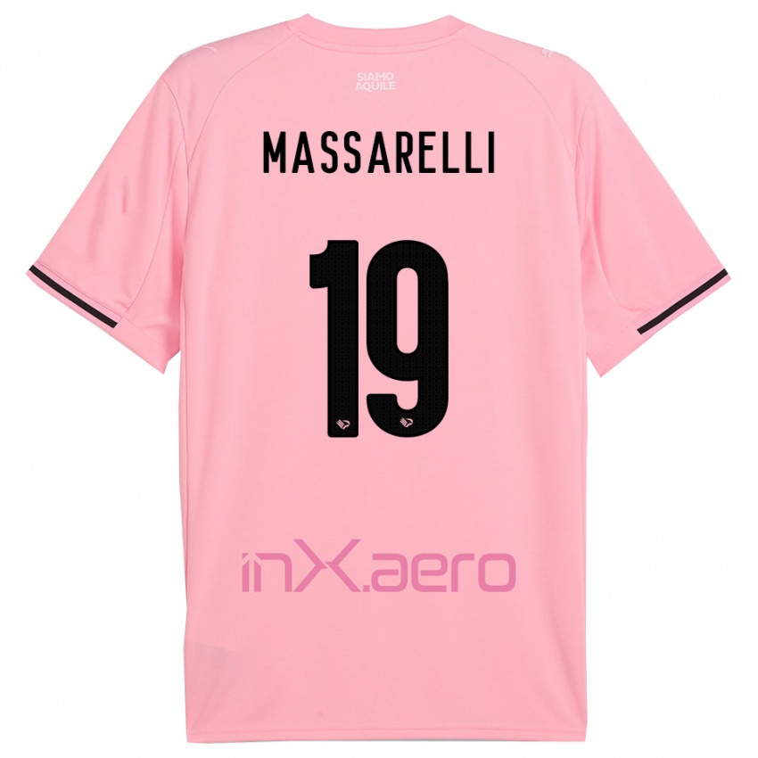 נשים Francesco Massarelli #19 ורוד שחור ג'רזי ביתית 2025/26 חולצה קצרה