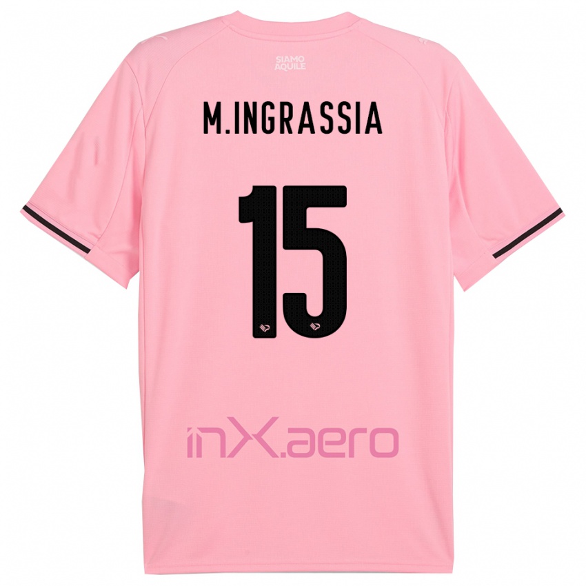 נשים Manuel Ingrassia #15 ורוד שחור ג'רזי ביתית 2025/26 חולצה קצרה