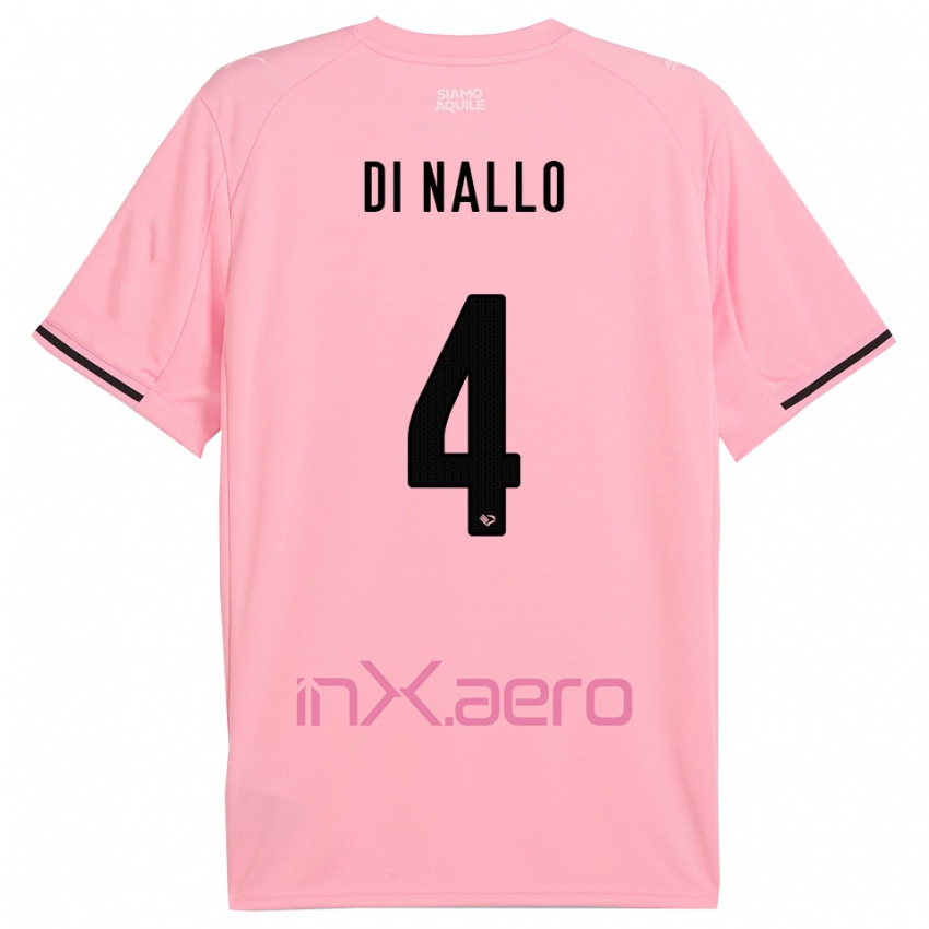 נשים Federico Di Nallo #4 ורוד שחור ג'רזי ביתית 2025/26 חולצה קצרה