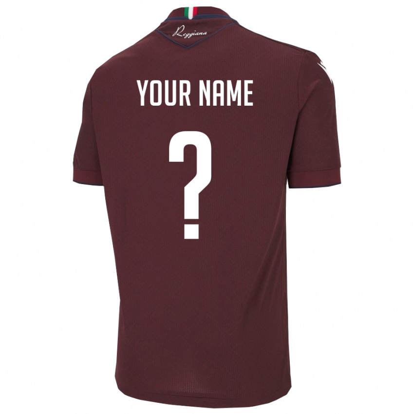 נשים השם שלך #0 בורגונדי לבן ג'רזי ביתית 2025/26 חולצה קצרה