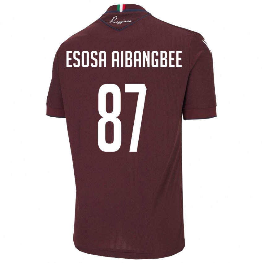 נשים סימון אסוסה איבנגבי #87 בורגונדי לבן ג'רזי ביתית 2025/26 חולצה קצרה