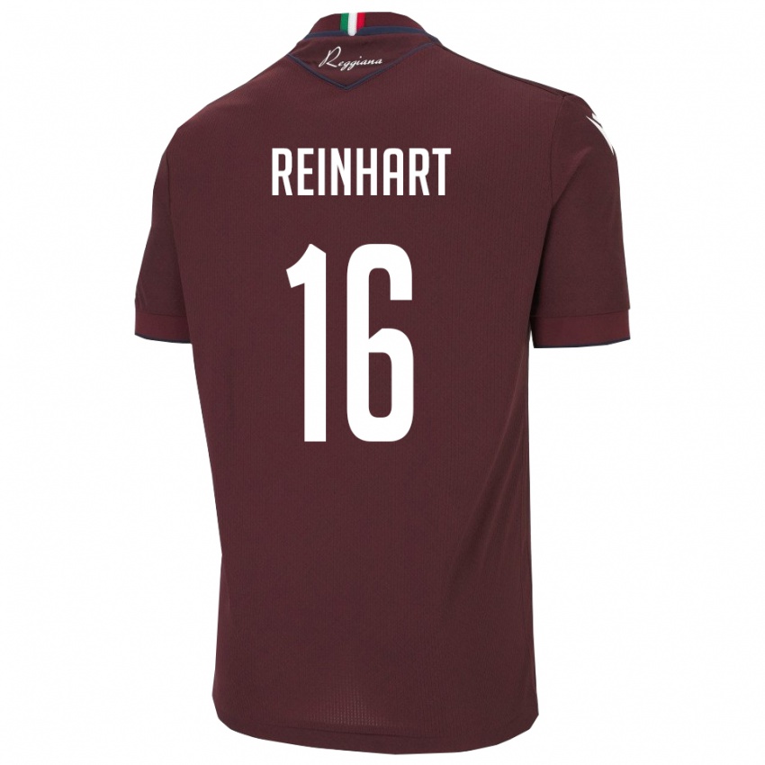 נשים טוביאס ריינהרט #16 בורגונדי לבן ג'רזי ביתית 2025/26 חולצה קצרה
