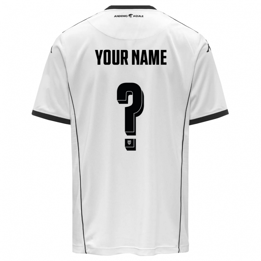 נשים השם שלך #0 לבן שחור ג'רזי ביתית 2025/26 חולצה קצרה