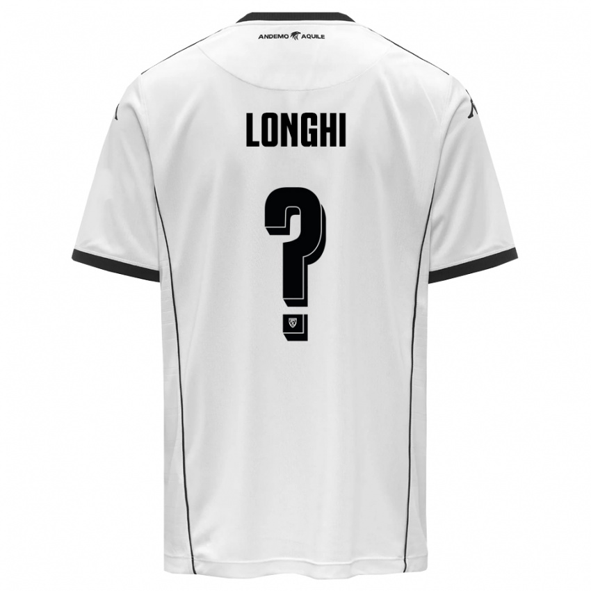 נשים Tommaso Longhi #0 לבן שחור ג'רזי ביתית 2025/26 חולצה קצרה