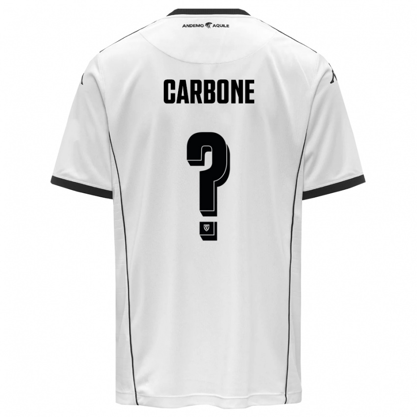 נשים Christian Carbone #0 לבן שחור ג'רזי ביתית 2025/26 חולצה קצרה