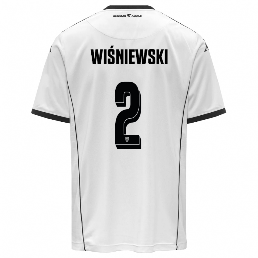נשים פז'מיסלב וישניאבסקי #2 לבן שחור ג'רזי ביתית 2025/26 חולצה קצרה