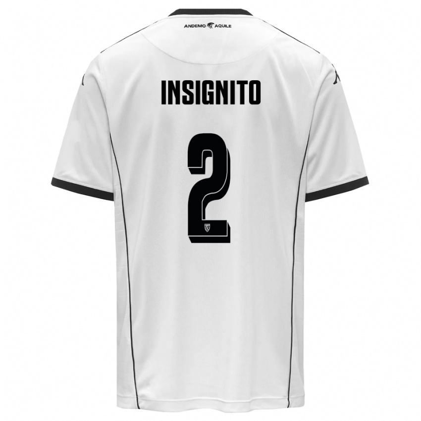 נשים Alessio Insignito #2 לבן שחור ג'רזי ביתית 2025/26 חולצה קצרה