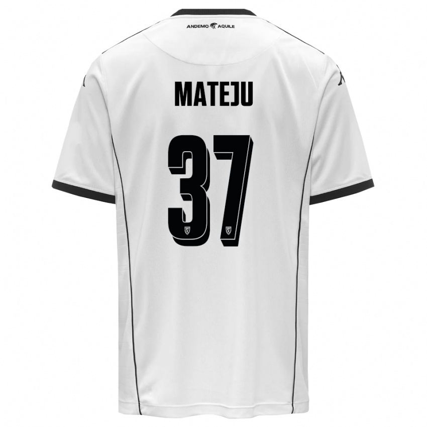 נשים אלש מתיאו #37 לבן שחור ג'רזי ביתית 2025/26 חולצה קצרה